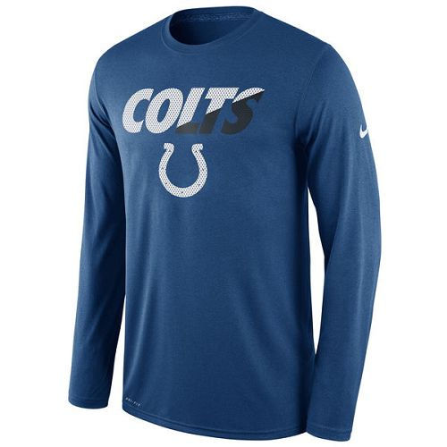Indianapolis Colts Nike Royal Legend Staff Practice Long Sleeves Performance T-Shirt
