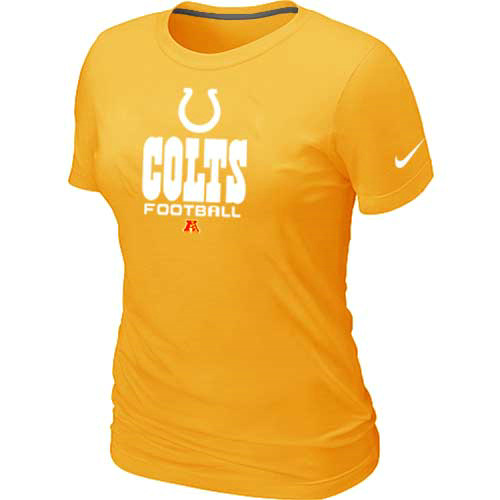Indianapolis Colts Yellow Women's Critical Victory T-Shirt