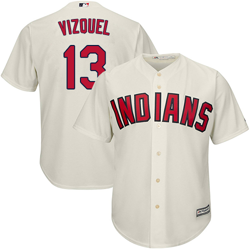 Indians #13 Omar Vizquel Cream Alternate Stitched Youth MLB Jersey