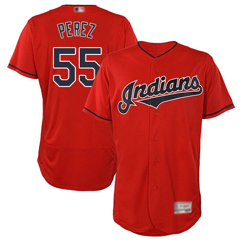 Indians #55 Roberto Perez Red Flexbase Authentic Collection Stitched Baseball Jersey