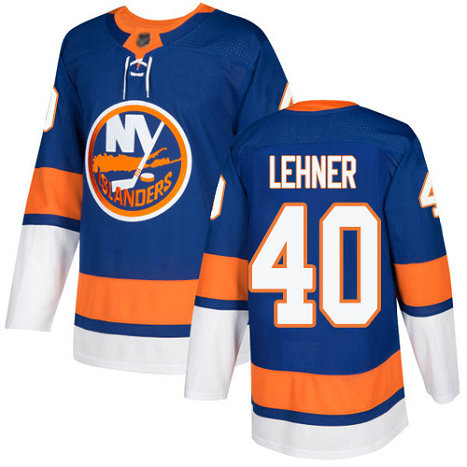 Islanders #40 Robin Lehner Royal Blue Home Authentic Stitched Hockey Jersey