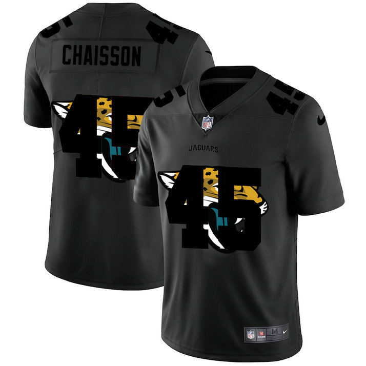 Jacksonville Jaguars #45 K'Lavon Chaisson Men's Nike Team Logo Dual Overlap Limited NFL Jersey Black