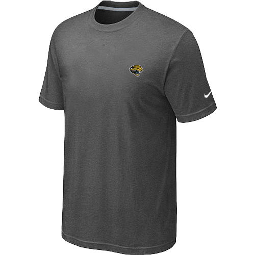 Jacksonville Jaguars Chest embroidered logo T-Shirt D.Grey