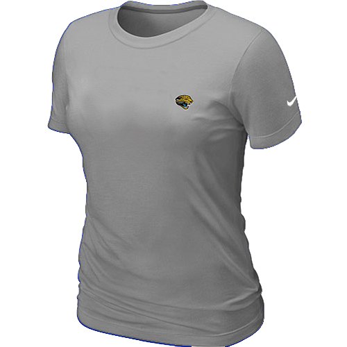Jacksonville Jaguars Chest embroidered logo women's T-Shirt Grey