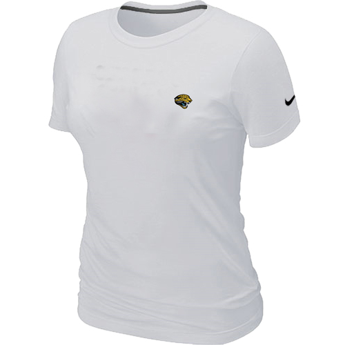 Jacksonville Jaguars Chest embroidered logo women's T-Shirt white