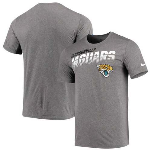 Jacksonville Jaguars Nike Sideline Line Of Scrimmage Legend Performance T-Shirt Heathered Gray
