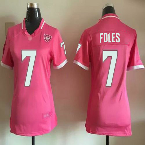 Jaguars #7 Nick Foles Pink Women's Stitched Football Elite Bubble Gum Jersey