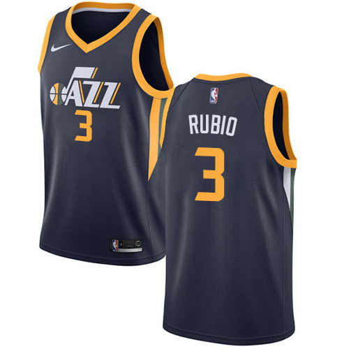Jazz #3 Ricky Rubio Navy Women's Basketball Swingman Icon Edition Jersey