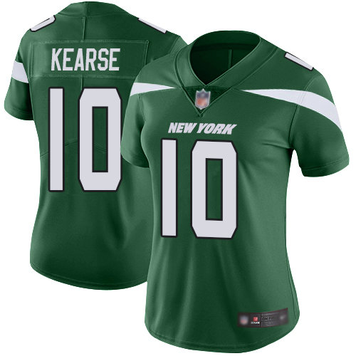 Jets #10 Jermaine Kearse Green Team Color Women's Stitched Football Vapor Untouchable Limited Jersey