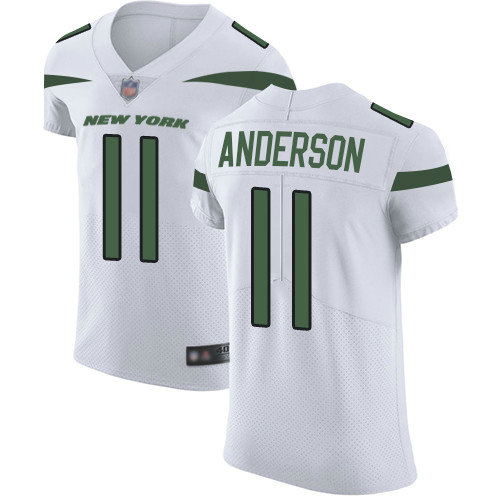 Jets #11 Robby Anderson White Men's Stitched Football Vapor Untouchable Elite Jersey