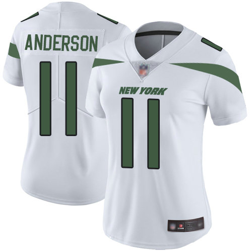 Jets #11 Robby Anderson White Women's Stitched Football Vapor Untouchable Limited Jersey