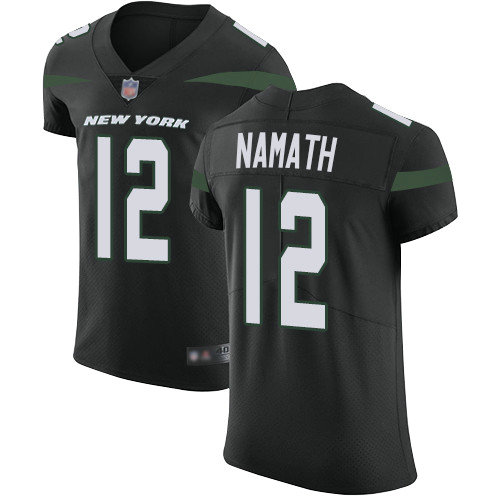 Jets #12 Joe Namath Black Alternate Men's Stitched Football Vapor Untouchable Elite Jersey