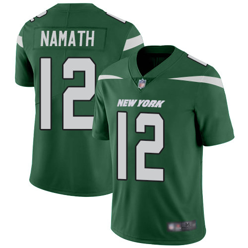 Jets #12 Joe Namath Green Team Color Youth Stitched Football Vapor Untouchable Limited Jersey