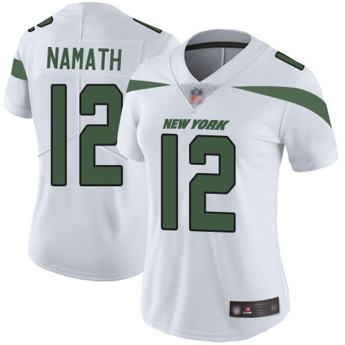 Jets #12 Joe Namath White Women's Stitched Football Vapor Untouchable Limited Jersey