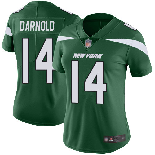 Jets #14 Sam Darnold Green Team Color Women's Stitched Football Vapor Untouchable Limited Jersey