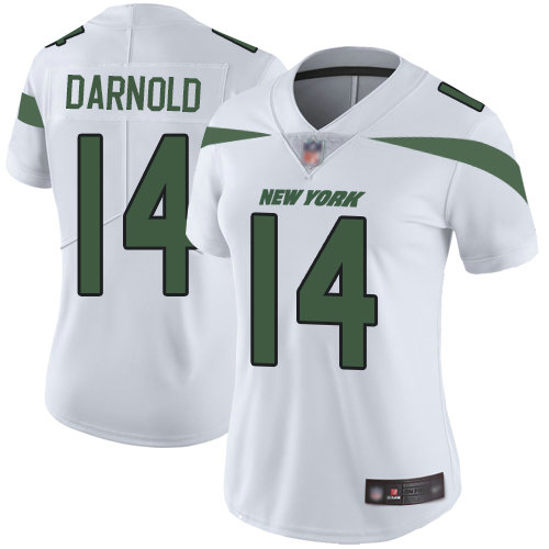 Jets #14 Sam Darnold White Women's Stitched Football Vapor Untouchable Limited Jersey