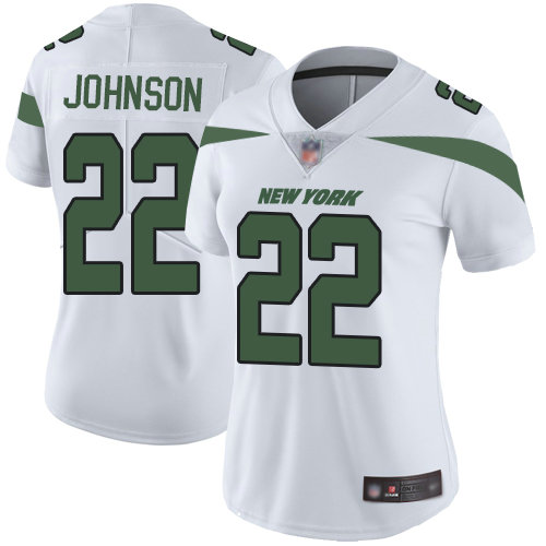 Jets #22 Trumaine Johnson White Women's Stitched Football Vapor Untouchable Limited Jersey