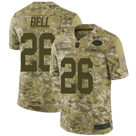 Jets #26 Le'Veon Bell Camo Youth Stitched Football Limited 2018 Salute to Service Jersey