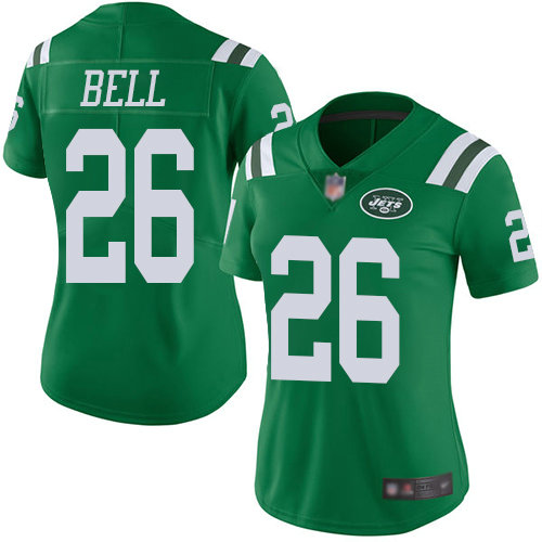 Jets #26 Le'Veon Bell Green Women's Stitched Football Limited Rush Jersey
