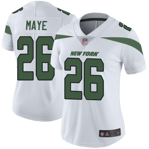 Jets #26 Marcus Maye White Women's Stitched Football Vapor Untouchable Limited Jersey