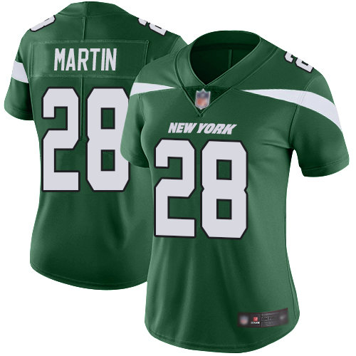 Jets #28 Curtis Martin Green Team Color Women's Stitched Football Vapor Untouchable Limited Jersey
