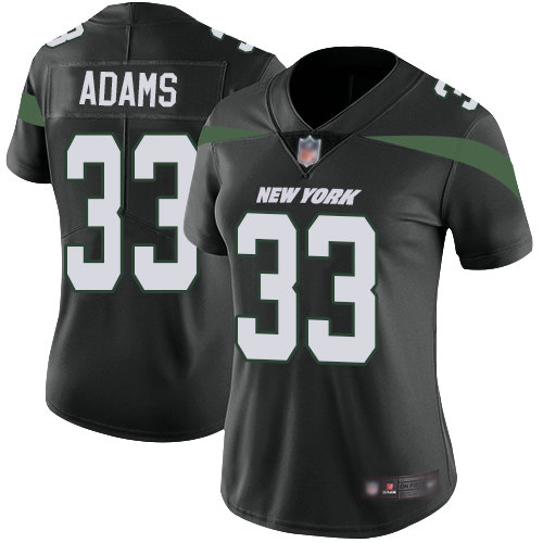 Jets #33 Jamal Adams Black Alternate Women's Stitched Football Vapor Untouchable Limited Jersey