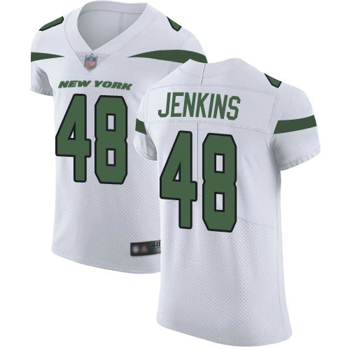 Jets #48 Jordan Jenkins White Men's Stitched Football Vapor Untouchable Elite Jersey
