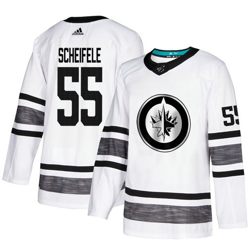 Jets #55 Mark Scheifele White Authentic 2019 All-Star Stitched Hockey Jersey
