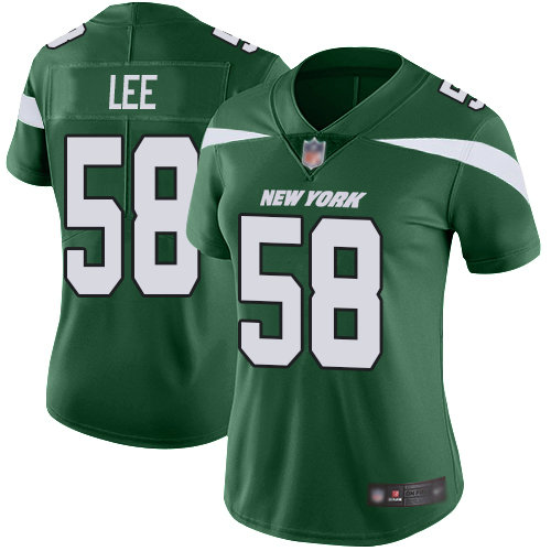 Jets #58 Darron Lee Green Team Color Women's Stitched Football Vapor Untouchable Limited Jersey