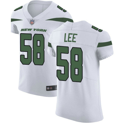 Jets #58 Darron Lee White Men's Stitched Football Vapor Untouchable Elite Jersey