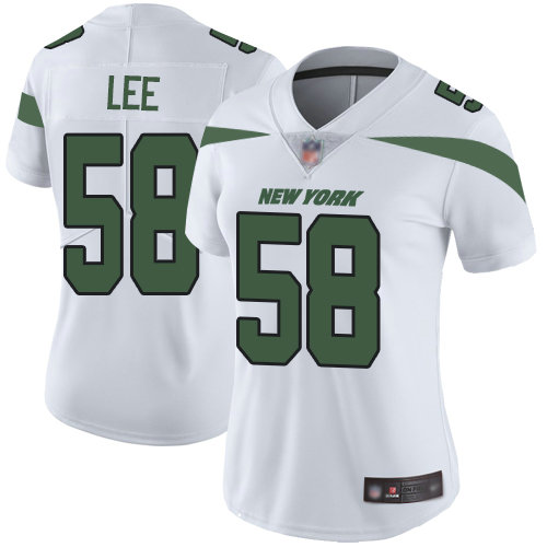 Jets #58 Darron Lee White Women's Stitched Football Vapor Untouchable Limited Jersey