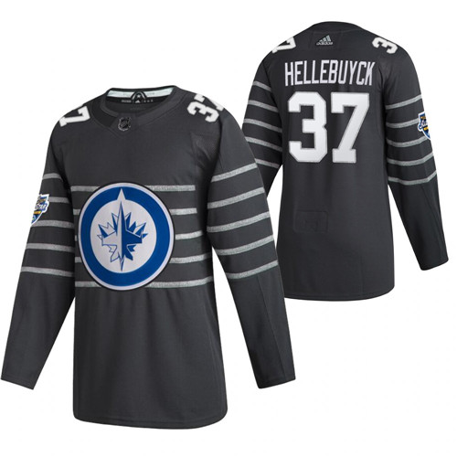 Jets 37 Connor Hellebuyck Gray 2020 NHL All-Star Game Adidas Jersey