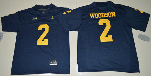 Jordan Brand Michigan Wolverines Charles Woodson 2 College Football Limited Jersey - Navy Blue