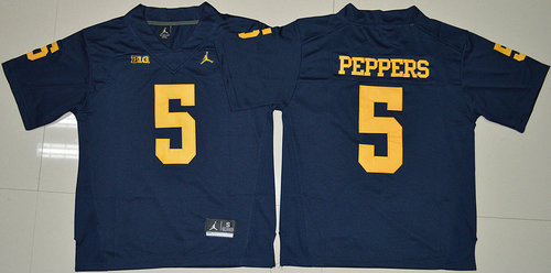 Jordan Brand Michigan Wolverines Jabrill Peppers 5 College Football Limited Jersey - Navy Blue