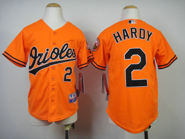 KID Baltimore Orioles 2 J.J. Hardy Orange Jersey