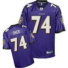 KIDS Baltimore Ravens Jersey #74 Michael Oher Team purple color