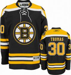 KIDS Boston Bruins #30 THOMAS Black Hockey Jerseys