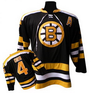 KIDS Boston Bruins 4# Bobby Orr Black jerseys