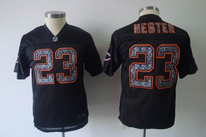 KIDS Chicago bears #23 Hester Black United Sideline jerseys