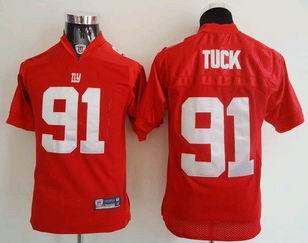 KIDS New York Giants #91 Justin Tuck Red Jerseys