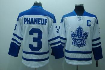 KIDS Toronto Maple Leafs #3 Phaneuf white Jerseys C patch