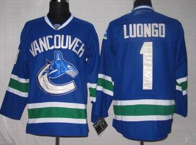 KIDS Vancouver Canucks #1 Roberto Luongo BLUE