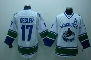 KIDS Vancouver Canucks #17 Kesler white Jersey A patch