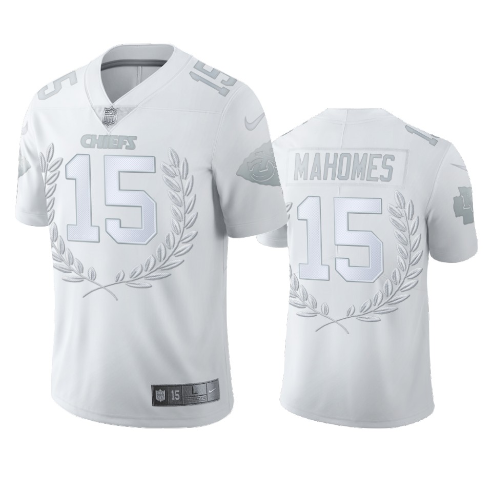 Kansas City Chiefs #15 Patrick Mahomes Men''s Nike Platinum NFL MVP Limited Edition Jersey