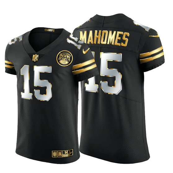 Kansas City Chiefs #15 Patrick Mahomes Men's Nike Black Edition Vapor Untouchable Elite NFL Jersey