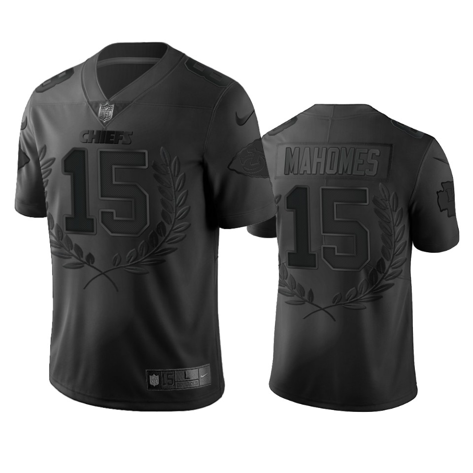 Kansas City Chiefs #15 Patrick Mahomes Men's Nike Black NFL MVP Limited Edition Jersey