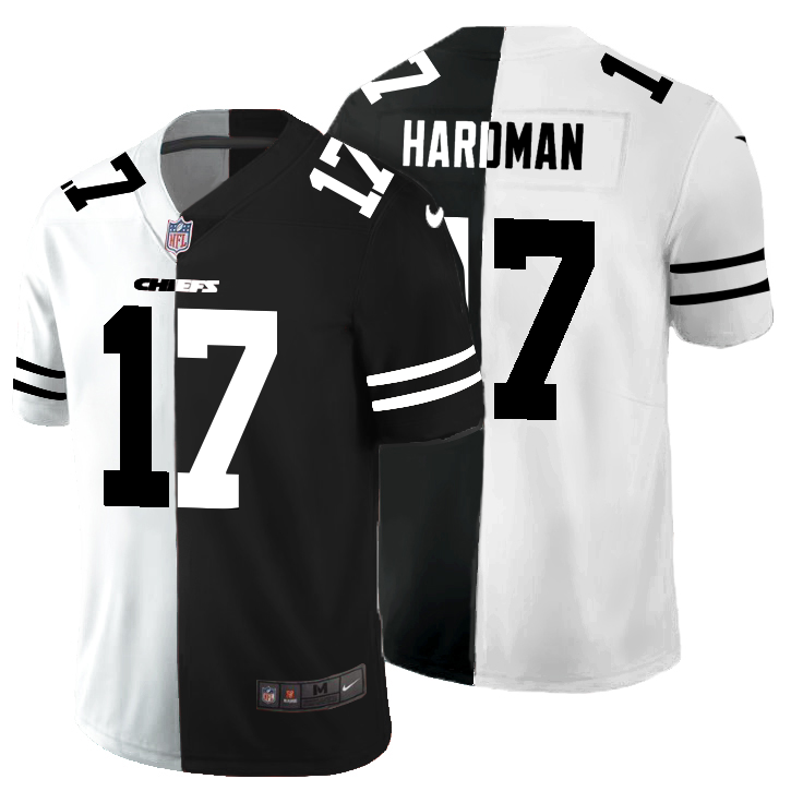 Kansas City Chiefs #17 Mecole Hardman Men's Black V White Peace Split Nike Vapor Untouchable Limited NFL Jersey