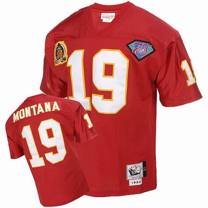 Kansas City Chiefs #19 Joe Montana 1994 Throwback Jersey red