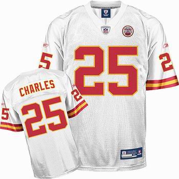 Kansas City Chiefs #25 Jamaal Charles Jerseys white