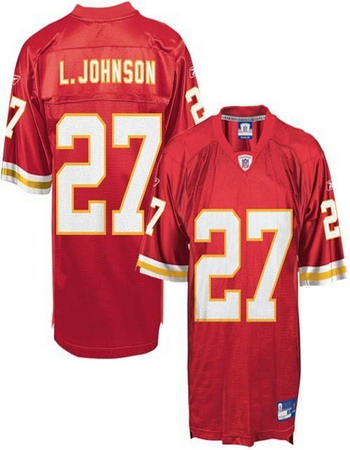 Kansas City Chiefs #27 Larry Johnson red